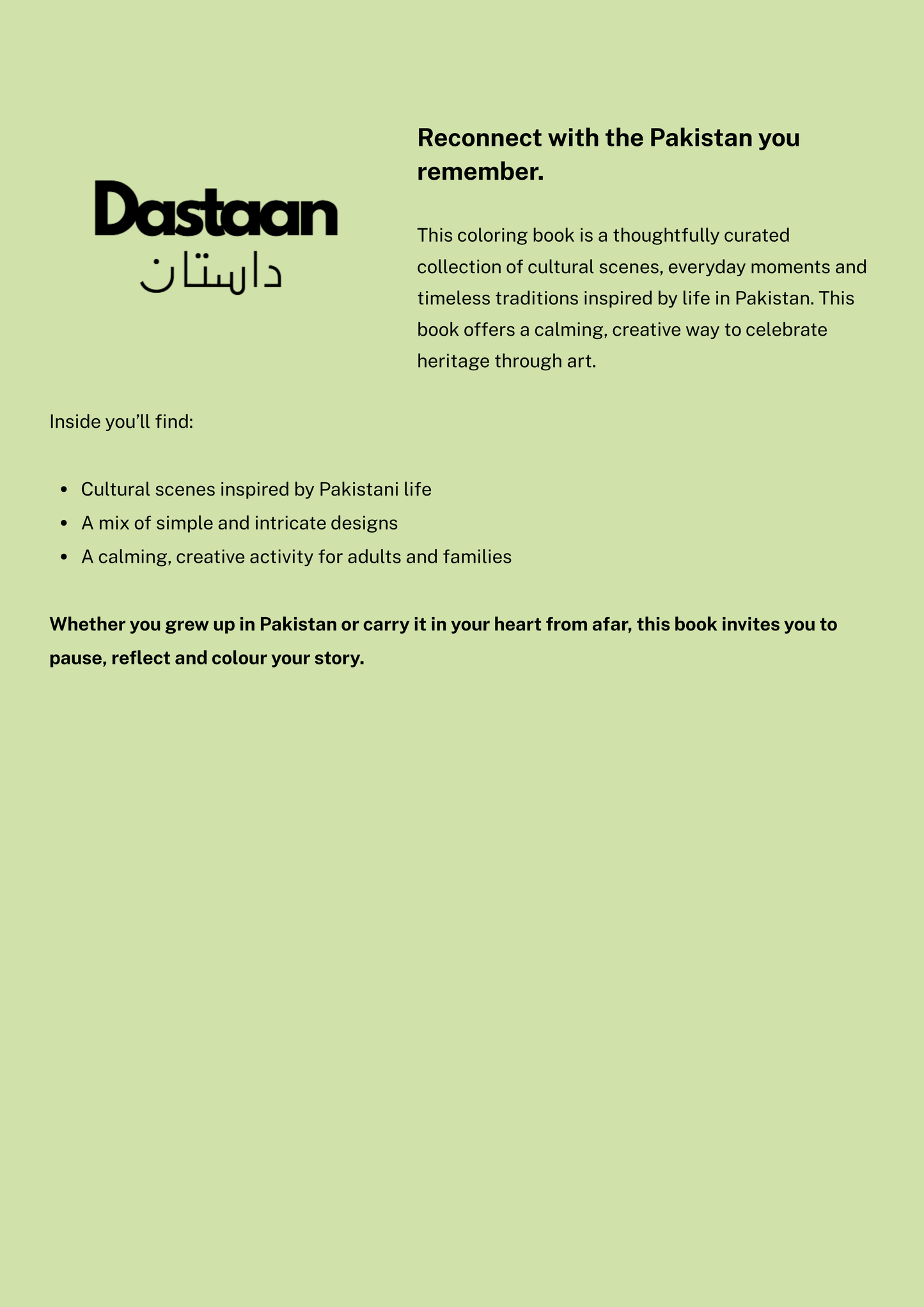 Pakistan Nostalgia Colouring Book: Celebrating Culture, Heritage & Memories of Pakistan